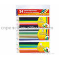 24pcs color pencil set:8pcs scented color pencils,8pcs metallic color pencils.8pcs rainbow color pencils.basswood.with pvc bag